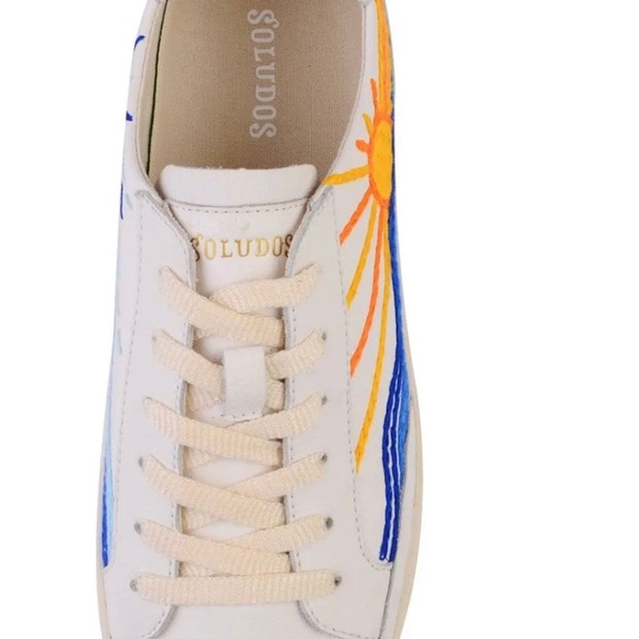 Soludos Women’s Sunrise Sunset Sneaker White Size 7 - Picture 5 of 6
